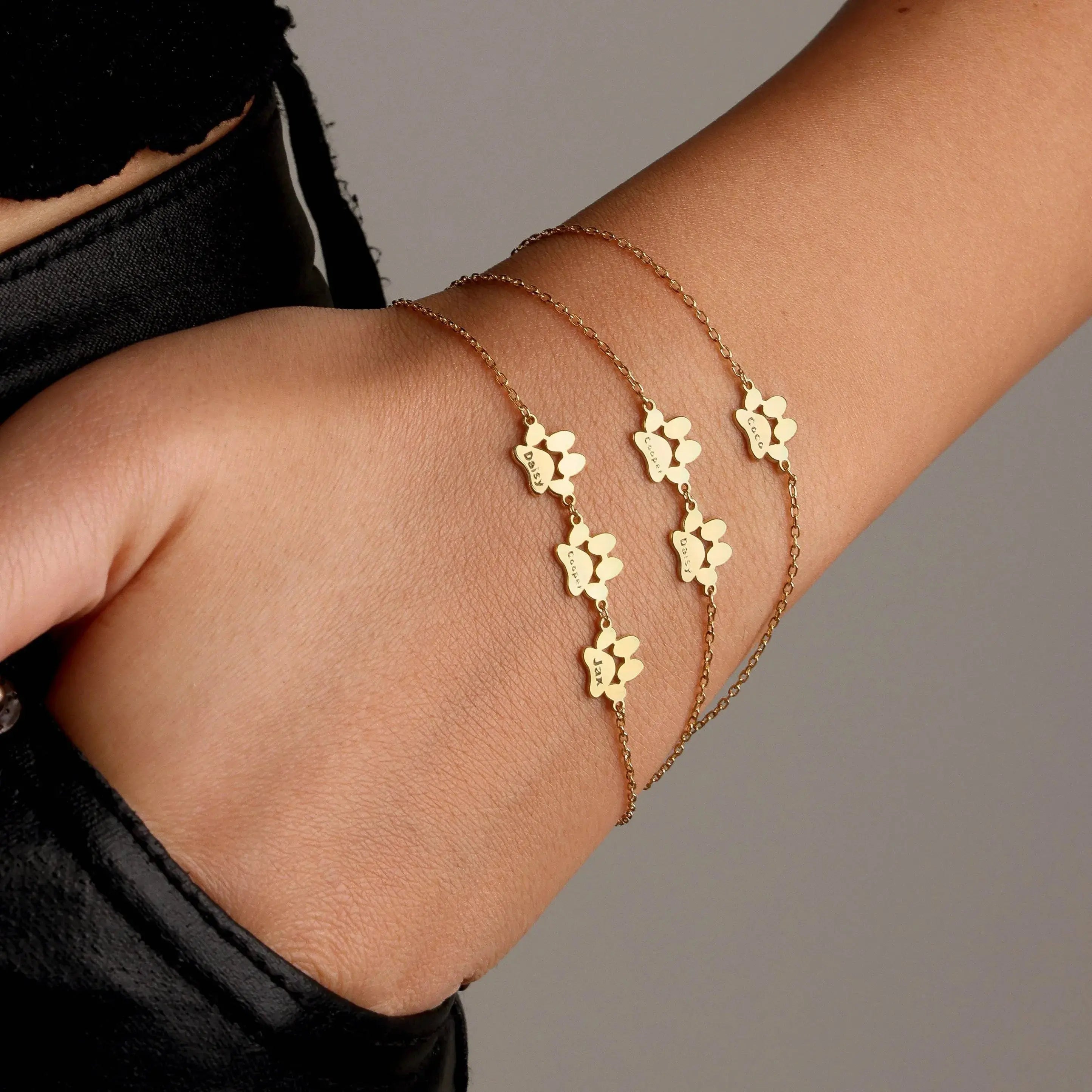 PULSERA PERSONALIZADA CON HUELLA Y NOMBRE