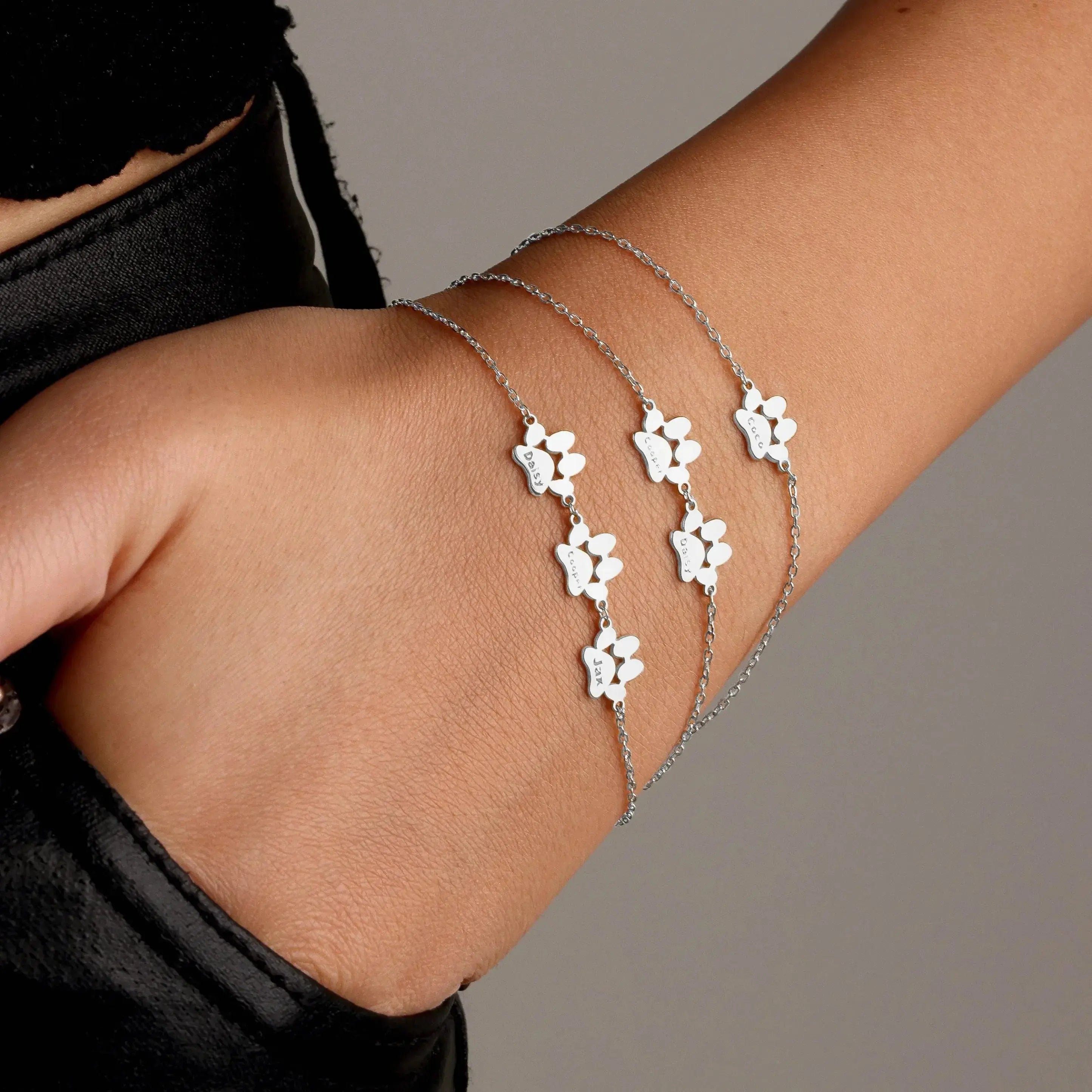 PULSERA PERSONALIZADA CON HUELLA Y NOMBRE