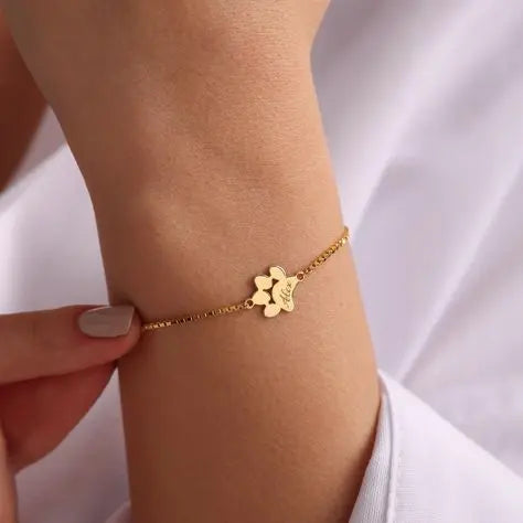 PULSERA PERSONALIZADA CON HUELLA Y NOMBRE