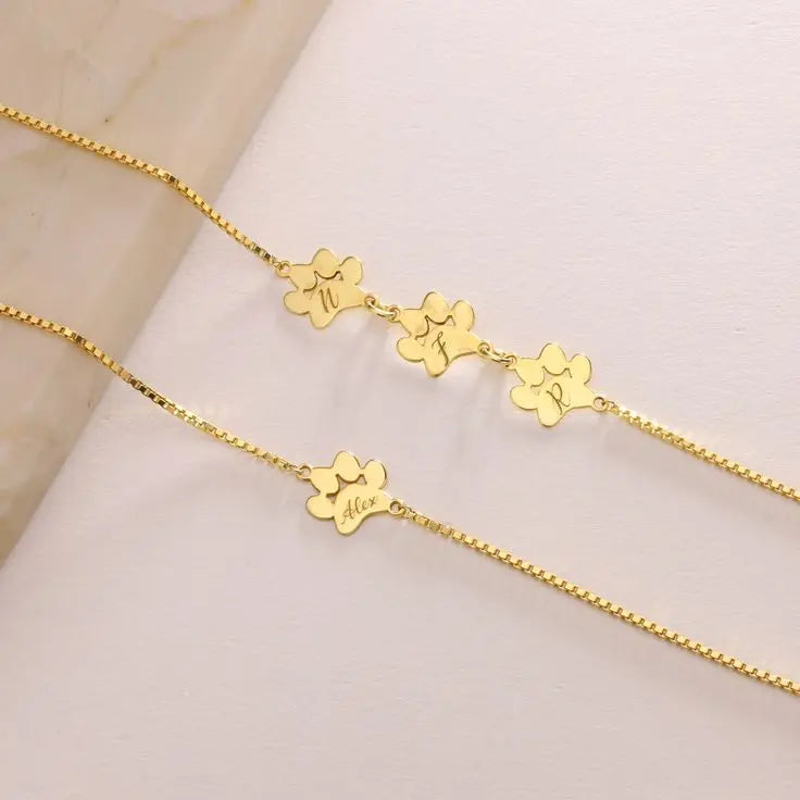 PULSERA PERSONALIZADA CON HUELLA Y NOMBRE