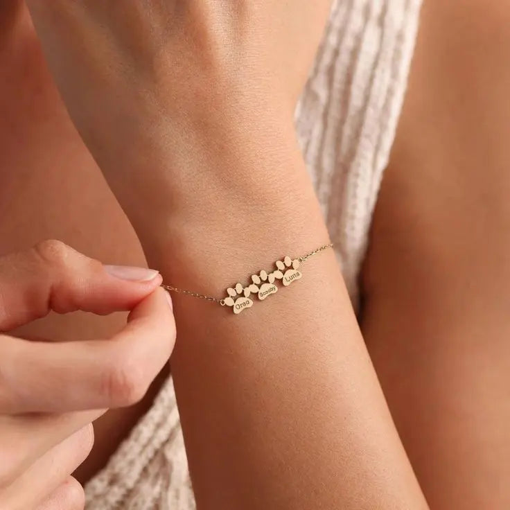 PULSERA PERSONALIZADA CON HUELLA Y NOMBRE