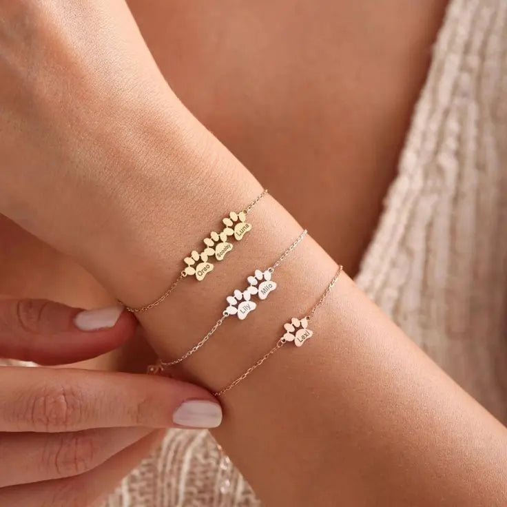 PULSERA PERSONALIZADA CON HUELLA Y NOMBRE