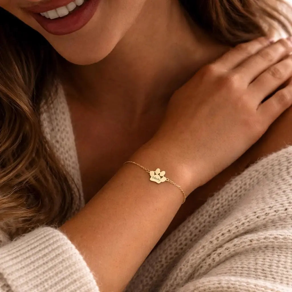 PULSERA PERSONALIZADA CON HUELLA Y NOMBRE